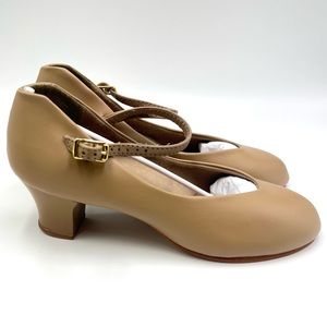 6W 6 W WIDE WIDTH Capezio Womens Jr. Footlight 550 Caramel Character Dance Shoes